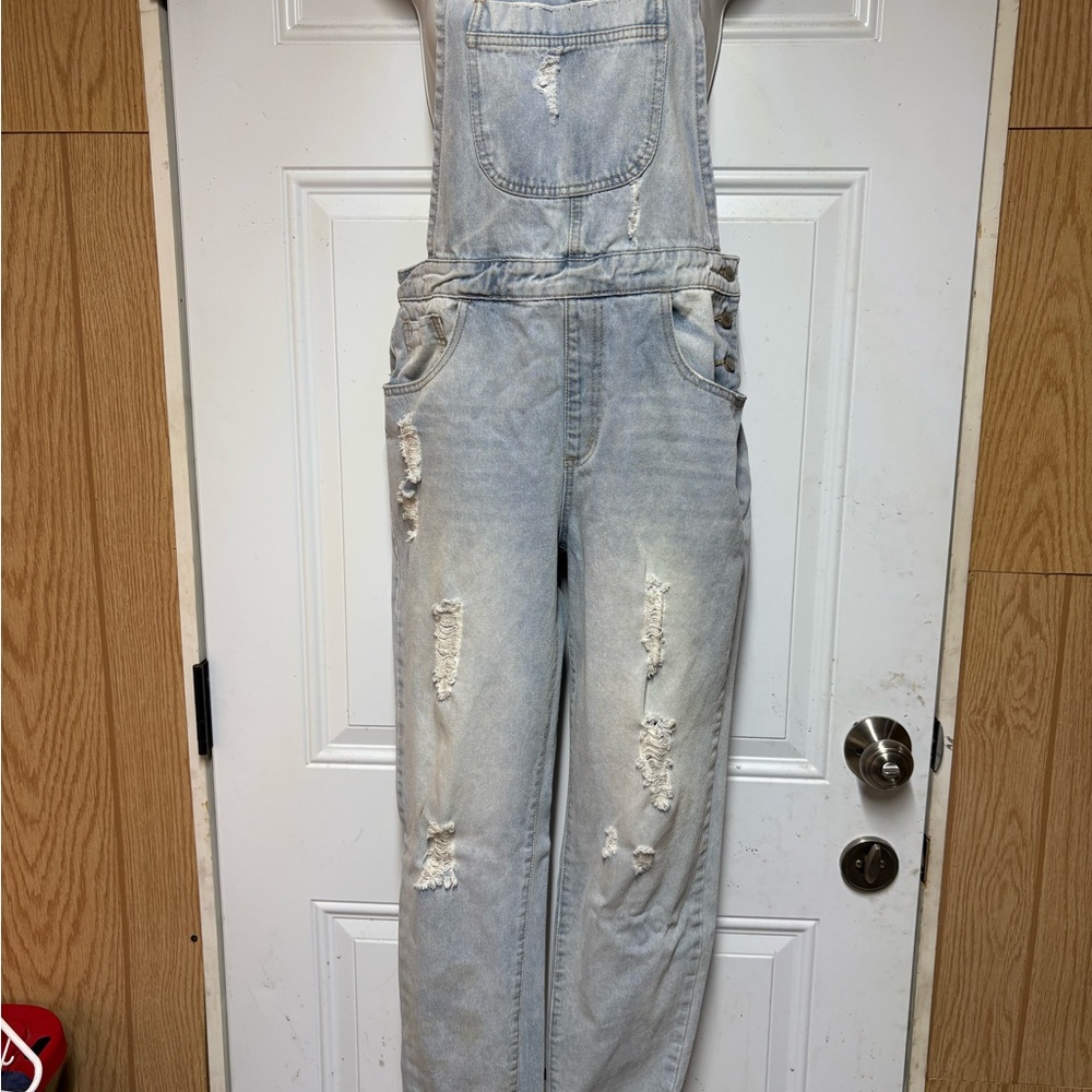 Forever 21 Light Blue Denim Overalls